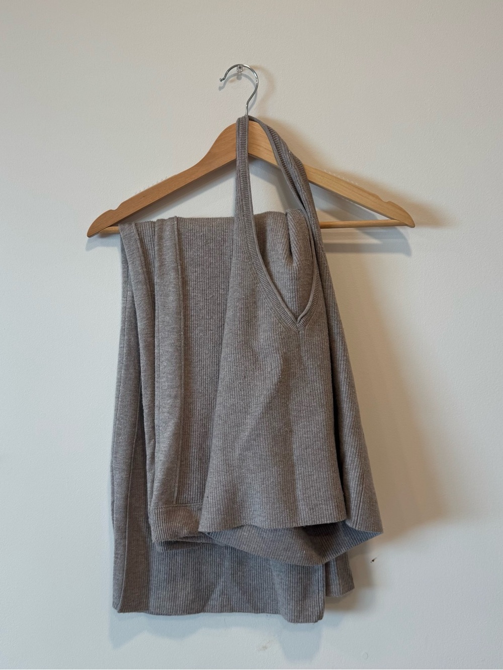 Aerie Sweater Ribbed Halter Tank + Trousers Lounge Set - Picture 7 of 9